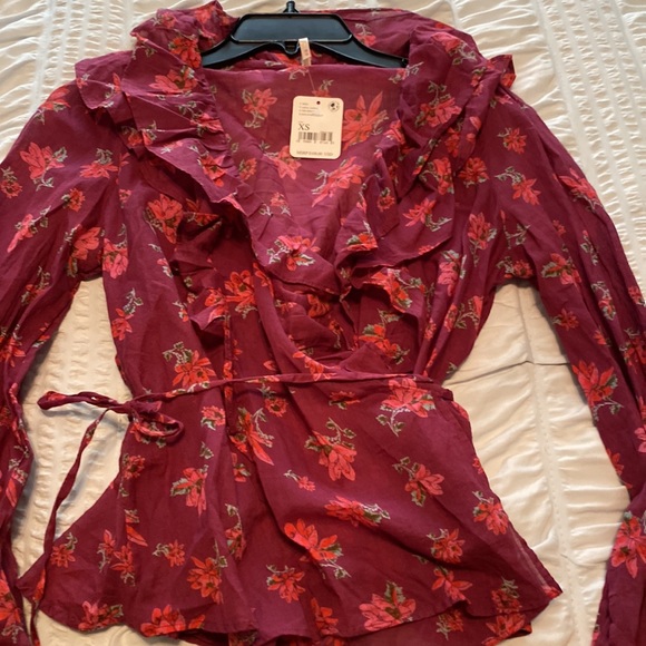 NWT Free People Amanda Floral Top - Picture 6 of 8